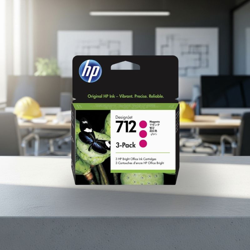 Cartucho De Tinta Hp 712 Magenta 29Ml Pct Com 3 3Ed78A