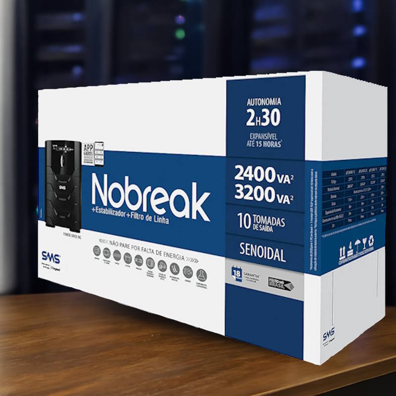 Nobreak 3.2Kva Sms Power Sinus Senoidal Mono 220V 27873 | Prelogica