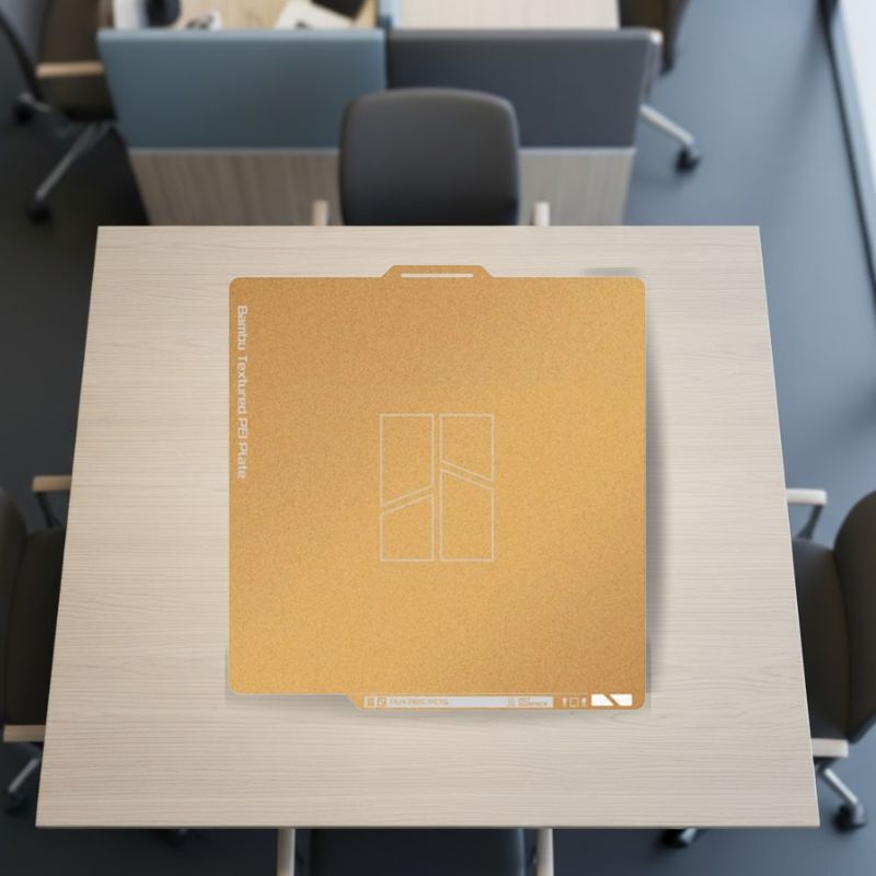 Placa Pei Texturizada Gold 256Mm - Bambu Lab - Fap007